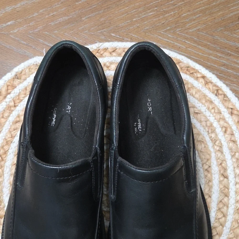Rockport Men’s Taylor Waterproof Slip On Black Leather Loafers, Size 13